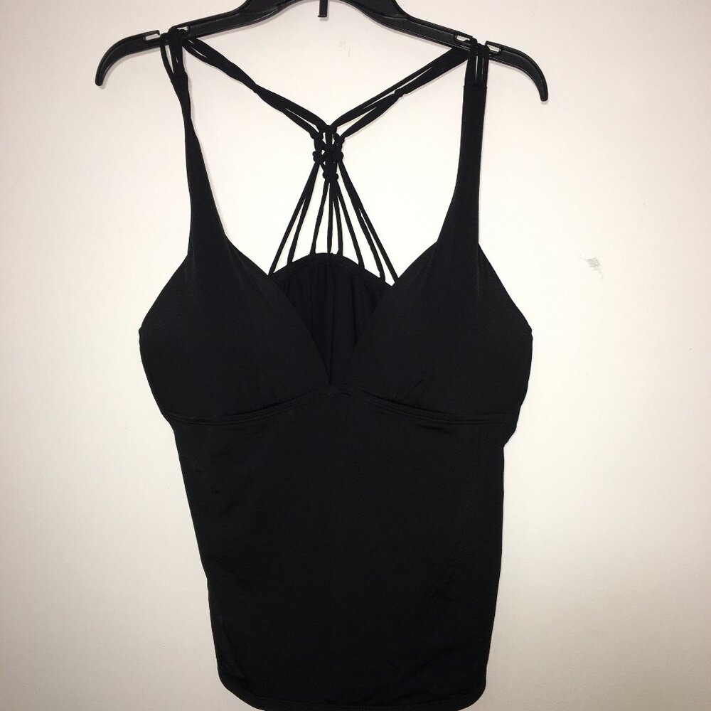 ANA Tankini Strappy Top Black Size XL